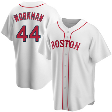 Men's Boston Red Sox 44 Brandon Workman Gray Road Jersey - Bluefink