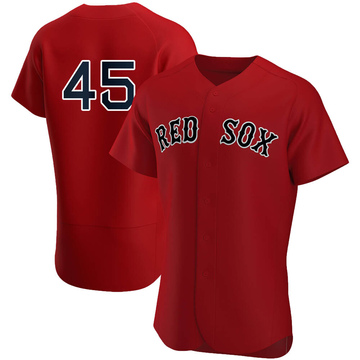 Youth Majestic Boston Red Sox #45 Pedro Martinez Authentic Red Alternate  Home Cool Base MLB Jersey