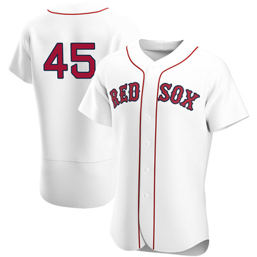 Men's Majestic Boston Red Sox #45 Pedro Martinez White Home Flex Base  Authentic Collection MLB Jersey