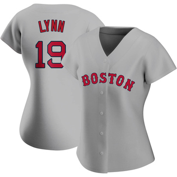 Women's Majestic Boston Red Sox #19 Fred Lynn Authentic White Home MLB  Jersey