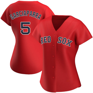 Women's Majestic Boston Red Sox #5 Nomar Garciaparra Replica Pink